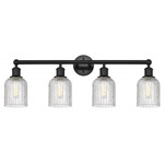 Bridal Veil 616 Bathroom Vanity Light - Matte Black / Clear