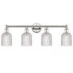 Bridal Veil 616 Bathroom Vanity Light - Polished Nickel / Clear