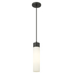 Boreas Cord Hung Pendant - Matte Black / Striped White