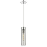 Boreas Cord Hung Pendant - Polished Chrome / Smoke