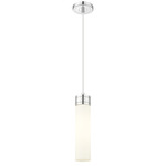 Boreas Cord Hung Pendant - Polished Chrome / White