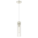 Boreas Cord Hung Pendant - Polished Nickel / Clear
