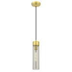 Boreas Cord Hung Pendant - Satin Gold / Smoke