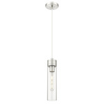 Boreas Cord Hung Pendant - Satin Nickel / Clear