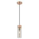 Boreas Cord Hung Pendant - Antique Copper / Smoke