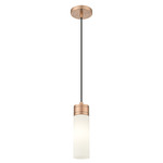 Boreas Cord Hung Pendant - Antique Copper / Striped White
