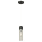 Boreas Cord Hung Pendant - Matte Black / Smoke