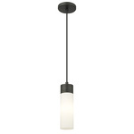 Boreas Cord Hung Pendant - Matte Black / Striped White
