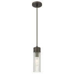 Boreas Cord Hung Pendant - Oil Rubbed Bronze / Striped Clear