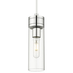 Boreas Cord Hung Pendant - Polished Chrome / Clear