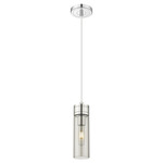 Boreas Cord Hung Pendant - Polished Chrome / Smoke