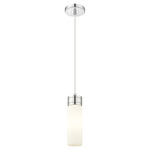 Boreas Cord Hung Pendant - Polished Chrome / White