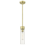 Boreas Stem Hung Pendant - Antique Brass / Clear