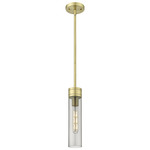 Boreas Stem Hung Pendant - Antique Brass / Smoke