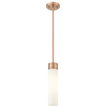 Boreas Stem Hung Pendant - Antique Copper / Striped White