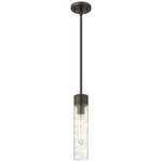 Boreas Stem Hung Pendant - Oil Rubbed Bronze / Clear Swirl