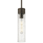Boreas Stem Hung Pendant - Oil Rubbed Bronze / Clear Seedy