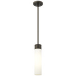 Boreas Stem Hung Pendant - Oil Rubbed Bronze / Striped White