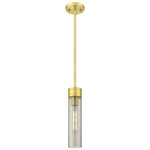 Boreas Stem Hung Pendant - Satin Gold / Smoke