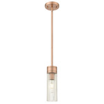 Boreas Stem Hung Pendant - Antique Copper / Striped Clear