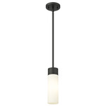 Boreas Stem Hung Pendant - Matte Black / White