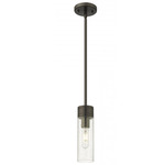 Boreas Stem Hung Pendant - Oil Rubbed Bronze / Clear Seedy