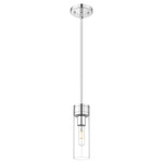 Boreas Stem Hung Pendant - Polished Chrome / Clear