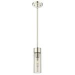 Boreas Stem Hung Pendant - Polished Nickel / Smoke