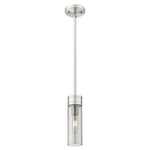 Boreas Stem Hung Pendant - Satin Nickel / Smoked / Smoke