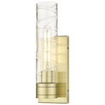 Boreas Wall Sconce - Antique Brass / Clear Swirl