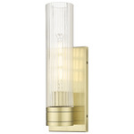 Boreas Wall Sconce - Antique Brass / Striped Clear