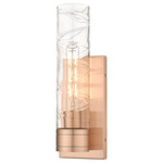 Boreas Wall Sconce - Antique Copper / Clear Swirl