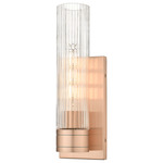 Boreas Wall Sconce - Antique Copper / Striped Clear