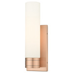 Boreas Wall Sconce - Antique Copper / Striped White