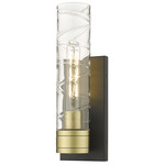 Boreas Wall Sconce - Black Antique Brass / Clear Swirl