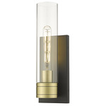 Boreas Wall Sconce - Brushed Brass / Clear