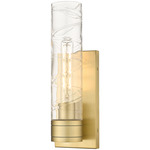 Boreas Wall Sconce - Brushed Brass / Clear Swirl