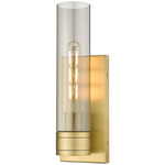 Boreas Wall Sconce - Brushed Brass / Smoke