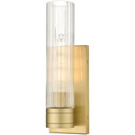 Boreas Wall Sconce - Brushed Brass / Striped Clear