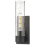 Boreas Wall Sconce - Matte Black / Clear Seedy