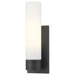 Boreas Wall Sconce - Matte Black / Striped White