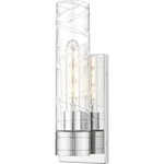 Boreas Wall Sconce - Polished Chrome / Clear Swirl