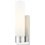 Boreas Wall Sconce - Polished Chrome / White Striped