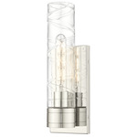 Boreas Wall Sconce - Polished Nickel / Clear Swirl