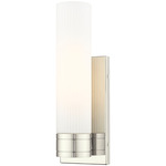 Boreas Wall Sconce - Polished Nickel / Striped White