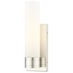 Boreas Wall Sconce - Polished Nickel / White
