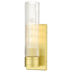 Boreas Wall Sconce - Satin Gold / Striped Clear