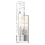 Boreas Wall Sconce - Satin Nickel / Clear Swirl