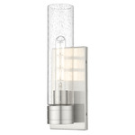 Boreas Wall Sconce - Satin Nickel / Clear Seedy