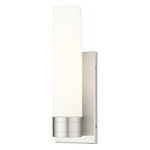 Boreas Wall Sconce - Satin Nickel / Striped White